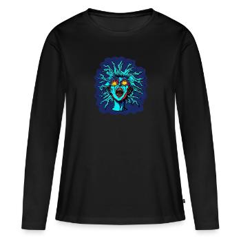 Screams of psychedelic pleasure - Women's Premium Organic Long Sleeve Shirt - black - Front - Julia (174cm)