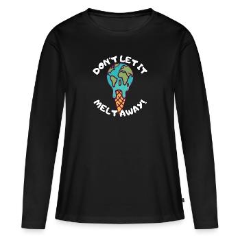 Ne le laissez pas fondre - T-shirt manches longues Premium bio Femme - noir - Devant - Julia (174cm)