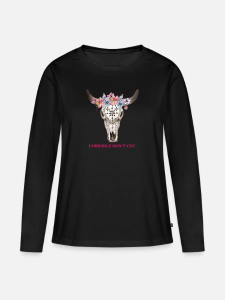 Cœur occidental - T-shirt manches longues Premium bio Femme - noir
