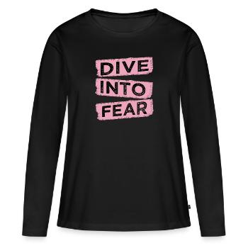 quote resilient courage extreme sports - Frauen Premium Bio Langarmshirt - Schwarz - Vorne - Julia (174cm)