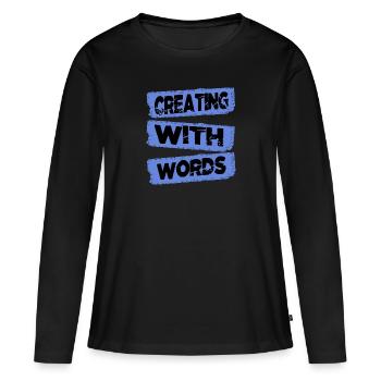 writing tips birthday present authorship - Frauen Premium Bio Langarmshirt - Schwarz - Vorne - Julia (174cm)