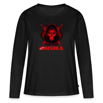 Réveil grossier du crâne - T-shirt manches longues Premium bio Femme - noir - Devant - Julia (174cm)