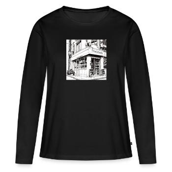 Haus Laden Manga - Frauen Premium Bio Langarmshirt - Schwarz - Vorne - Julia (174cm)