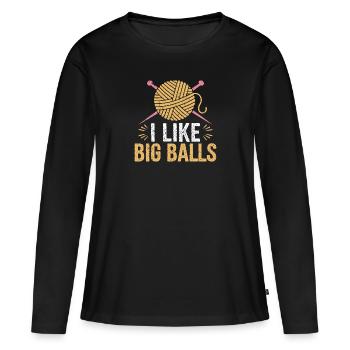 Un plaisir ambigu pour les femmes créatives - T-shirt manches longues Premium bio Femme - noir - Devant - Julia (174cm)