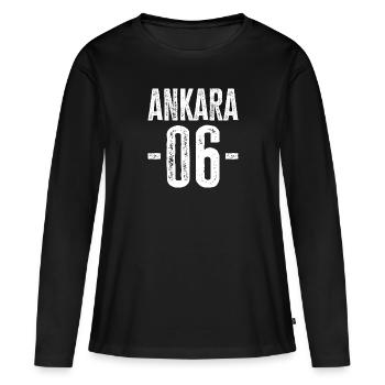 Ankara 06 – Fiers de la région de la capitale - T-shirt manches longues Premium bio Femme - noir - Devant - Julia (174cm)
