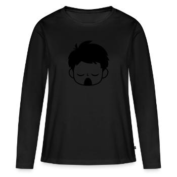 fatigue - T-shirt manches longues Premium bio Femme - noir - Devant - Julia (174cm)