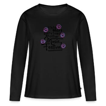 Musikfestival Shirt - Frauen Premium Bio Langarmshirt - Schwarz - Vorne - Julia (174cm)