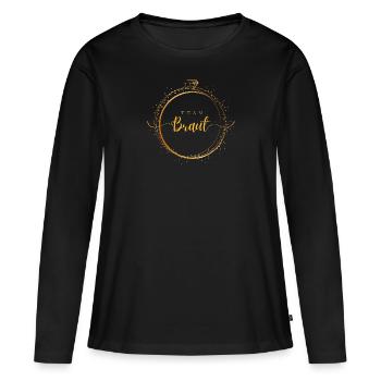 Team Braut - Junggesellinnenabschied - Frauen Premium Bio Langarmshirt - Schwarz - Vorne - Julia (174cm)