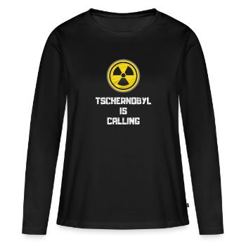 Tchernobyl | Centrale nucléaire de Chernobyl | Tourisme - T-shirt manches longues Premium bio Femme - noir - Devant - Julia (174cm)