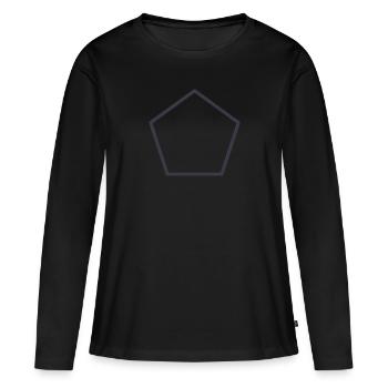Abstract - pentagon shape - Frauen Premium Bio Langarmshirt - Schwarz - Vorne - Julia (174cm)