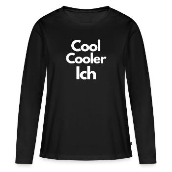 Cool Cooler ICH - Frauen Premium Bio Langarmshirt - Schwarz - Vorne - Julia (174cm)