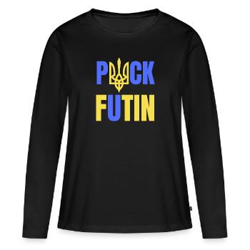 Puck Futin - Women's Premium Organic Long Sleeve Shirt - black - Front - Julia (174cm)