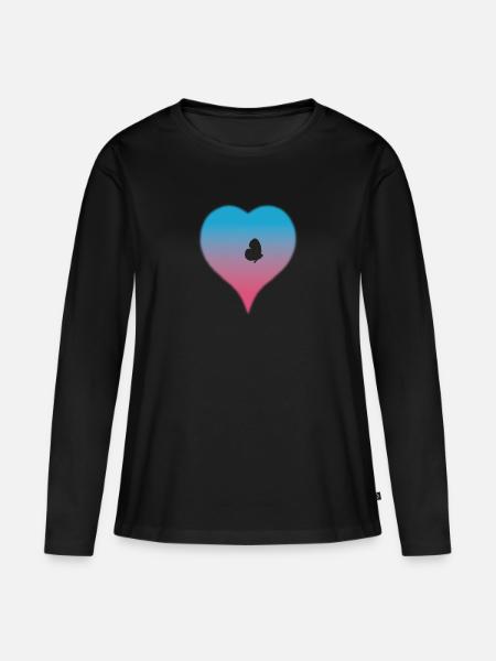 Amor und Psyche - Frauen Premium Bio Langarmshirt - Schwarz