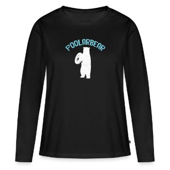 Pool Guy Cleaner Pool Service Poolarbear - T-shirt manches longues Premium bio Femme - noir - Devant - Julia (174cm)