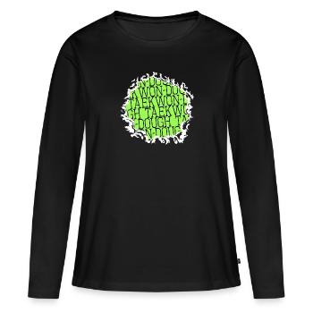 Dinosaur present idea fun Christmas present dino - Women's Premium Organic Long Sleeve Shirt - black - Front - Julia (174cm)