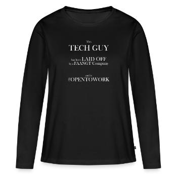 Laid Off Tech Company Lay Off - Frauen Premium Bio Langarmshirt - Schwarz - Vorne - Julia (174cm)