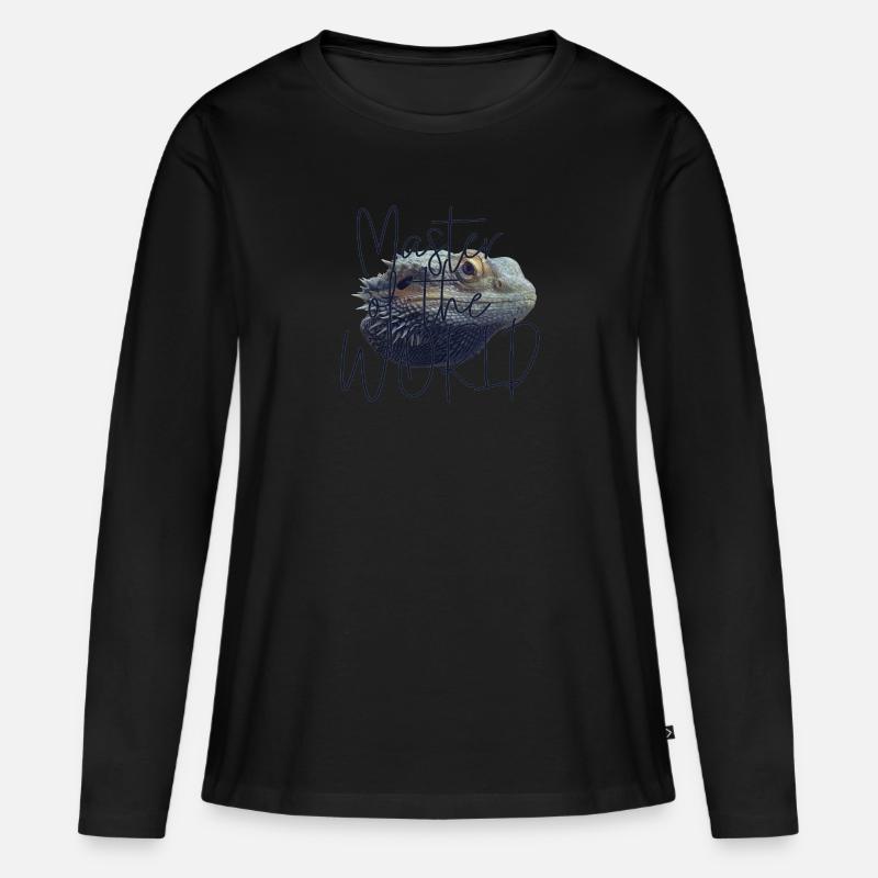 Master - Frauen Premium Bio Langarmshirt - Schwarz