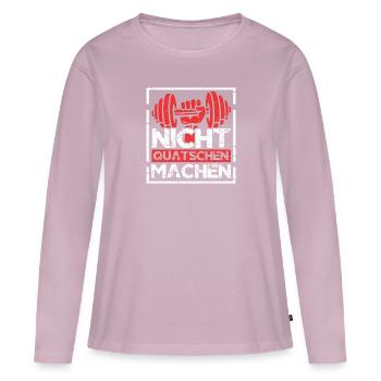 Nicht Quatschen Machen Fitnesstraining - Frauen Premium Bio Langarmshirt - Altrosa - Vorne - Julia (174cm)