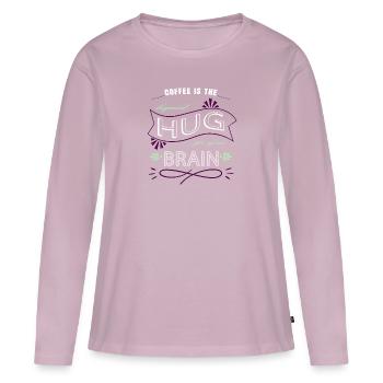 caffeine gift idea geek drinking happy gift - Women's Premium Organic Long Sleeve Shirt - dusky pink - Front - Julia (174cm)