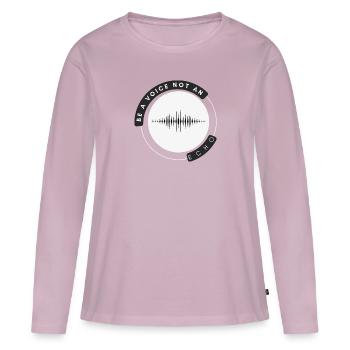Be a voice not an echo - Frauen Premium Bio Langarmshirt - Altrosa - Vorne - Julia (174cm)