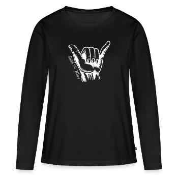 Planche de surf Surfer Sports nautiques - T-shirt manches longues Premium bio Femme - noir - Devant - Julia (174cm)