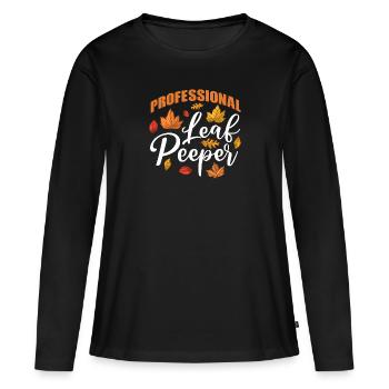 Professional Leaf Peeper Fall Leaves Collecting - Frauen Premium Bio Langarmshirt - Schwarz - Vorne - Julia (174cm)