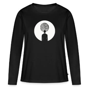 Mystic Spiral - Women's Premium Organic Long Sleeve Shirt - black - Front - Julia (174cm)