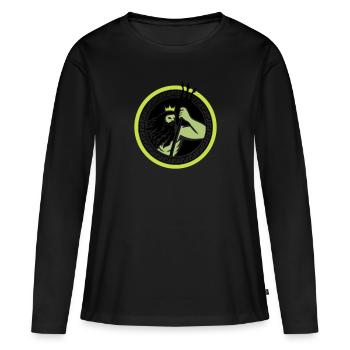 Poséidon Triton - T-shirt manches longues Premium bio Femme - noir - Devant - Julia (174cm)