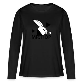 Mister Hop - Frauen Premium Bio Langarmshirt - Schwarz - Vorne - Julia (174cm)