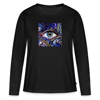 Drittes Augenerwachen - Frauen Premium Bio Langarmshirt - Schwarz - Vorne - Julia (174cm)