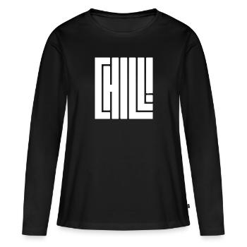 Froid - T-shirt manches longues Premium bio Femme - noir - Devant - Julia (174cm)