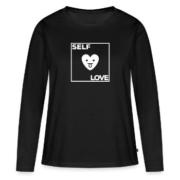 Self Love Heart - Women's Premium Organic Long Sleeve Shirt - black - Front - Julia (174cm)