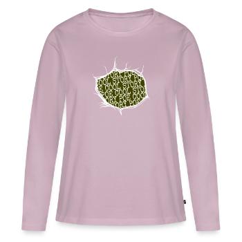 films scolaires littéraires bibliophiles amateurs - T-shirt manches longues Premium bio Femme - rose poudré - Devant - Julia (174cm)