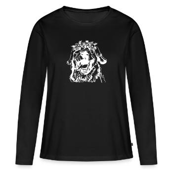 Hund Dog - Frauen Premium Bio Langarmshirt - Schwarz - Vorne - Julia (174cm)