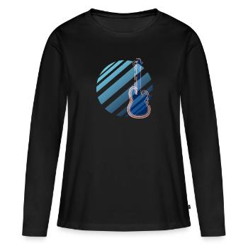 Amour de la basse - T-shirt manches longues Premium bio Femme - noir - Devant - Julia (174cm)