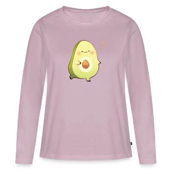 Adopter l’avocat - T-shirt manches longues Premium bio Femme - rose poudré - Devant - Julia (174cm)