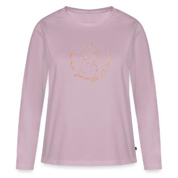 souvenir d’une journée pluvieuse douce-amère - DIGITAL - T-shirt manches longues Premium bio Femme - rose poudré - Devant - Julia (174cm)