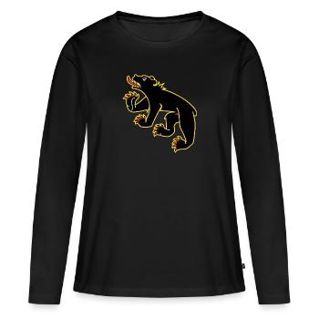 Drapeau de Berne - T-shirt manches longues Premium bio Femme - noir - Devant - Julia (174cm)
