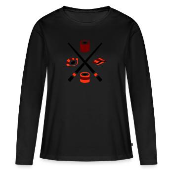 sushi - T-shirt manches longues Premium bio Femme - noir - Devant - Julia (174cm)