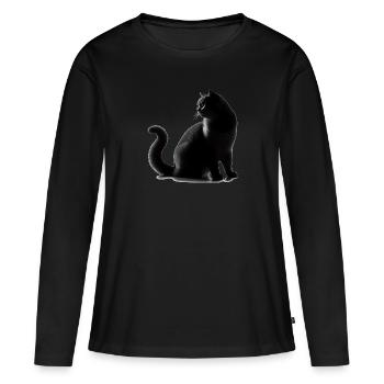 BKH Silhouette schwarz - Frauen Premium Bio Langarmshirt - Schwarz - Vorne - Julia (174cm)