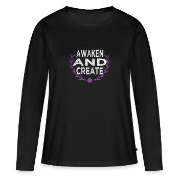 Innovation technologique Illumination idée cadeau - T-shirt manches longues Premium bio Femme - noir - Devant - Julia (174cm)