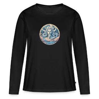 Neptuns Braut - Frauen Premium Bio Langarmshirt - Schwarz - Vorne - Julia (174cm)