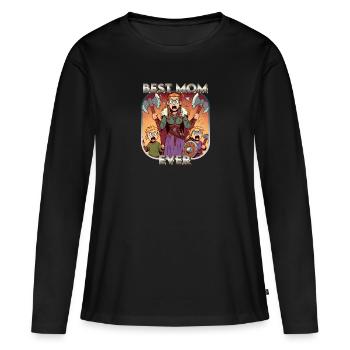 Best Mom Ever - Women's Premium Organic Long Sleeve Shirt - black - Front - Julia (174cm)