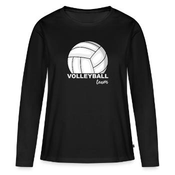 Équipe de volley-ball - T-shirt manches longues Premium bio Femme - noir - Devant - Julia (174cm)