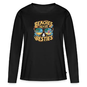 Girls' Vacation – Beaches, Drinks, Girlfriends - Women's Premium Organic Long Sleeve Shirt - black - Front - Julia (174cm)