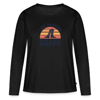 Passion for dance full of joie de vivre - Women's Premium Organic Long Sleeve Shirt - black - Front - Julia (174cm)