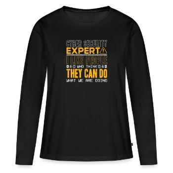 Cyber Security Professional Expert Ethical Hacker - Frauen Premium Bio Langarmshirt - Schwarz - Vorne - Julia (174cm)