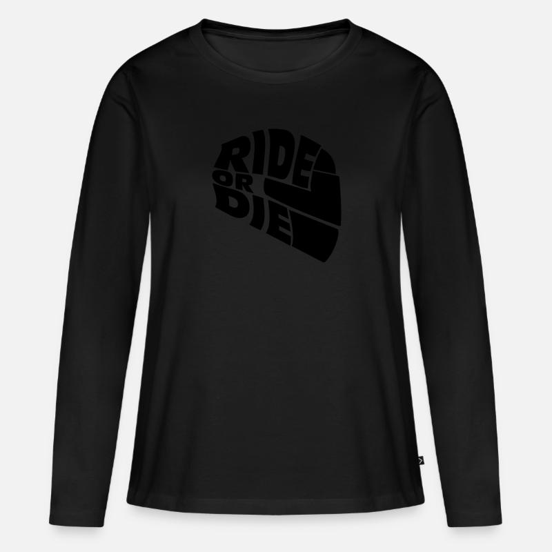 Helm der Loyalität: Reite oder stirb - Frauen Premium Bio Langarmshirt - Schwarz