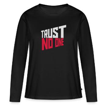 ne faites confiance à personne pour ne citer - T-shirt manches longues Premium bio Femme - noir - Devant - Julia (174cm)