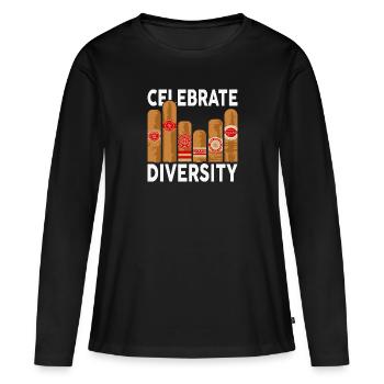 Cigar Celebrate Diversity - cigare passion - T-shirt manches longues Premium bio Femme - noir - Devant - Julia (174cm)